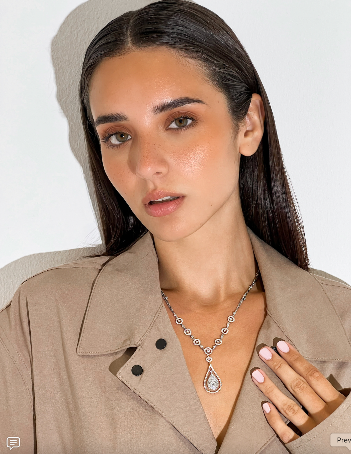 DIAMOND DROP NECKLACE