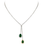 DOUBLE DROP EMERALD NECKLACE