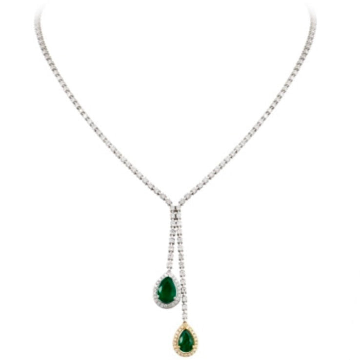 DOUBLE DROP EMERALD NECKLACE