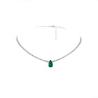 EMERALD DROP DIAMOND CHOKER