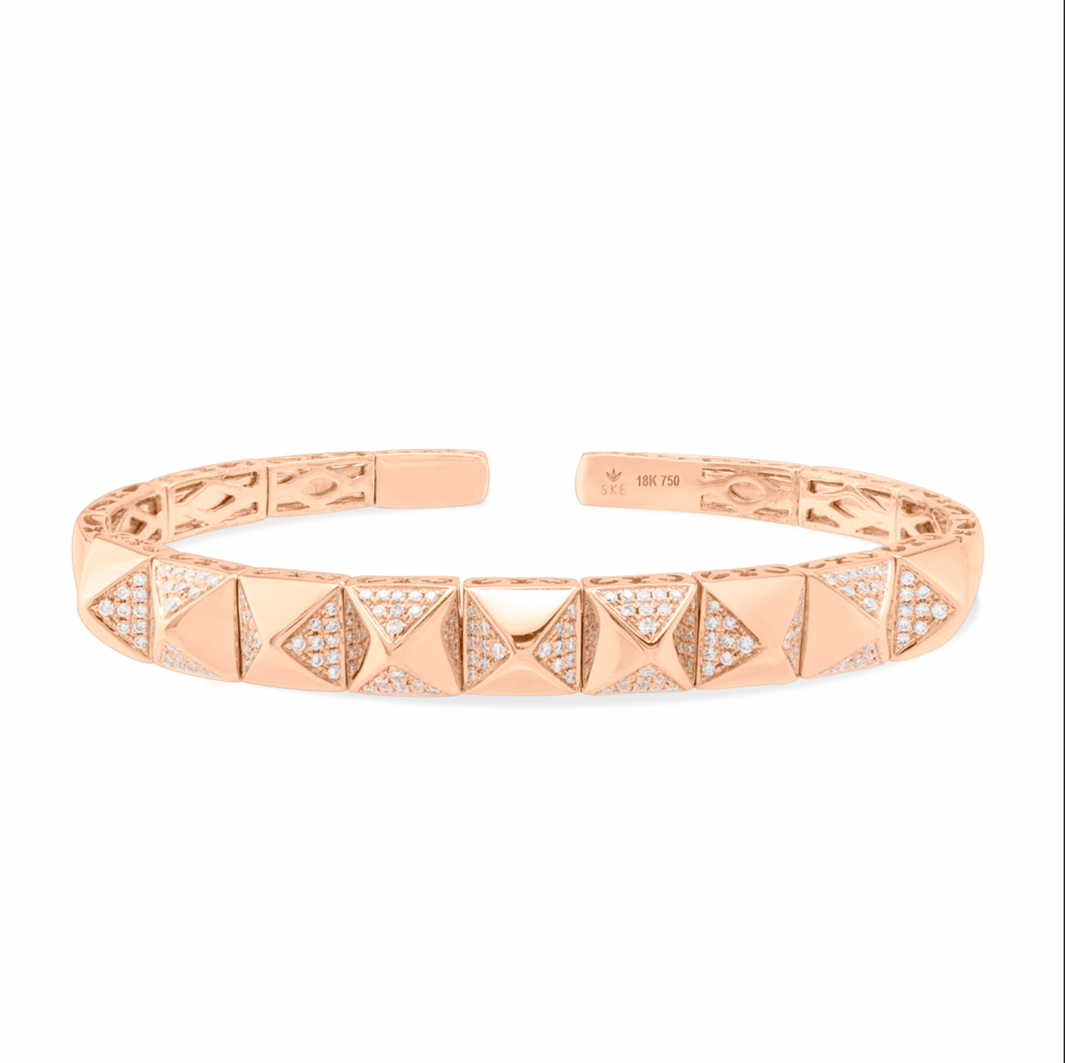 SPIKES CUFF WHITE GOLD