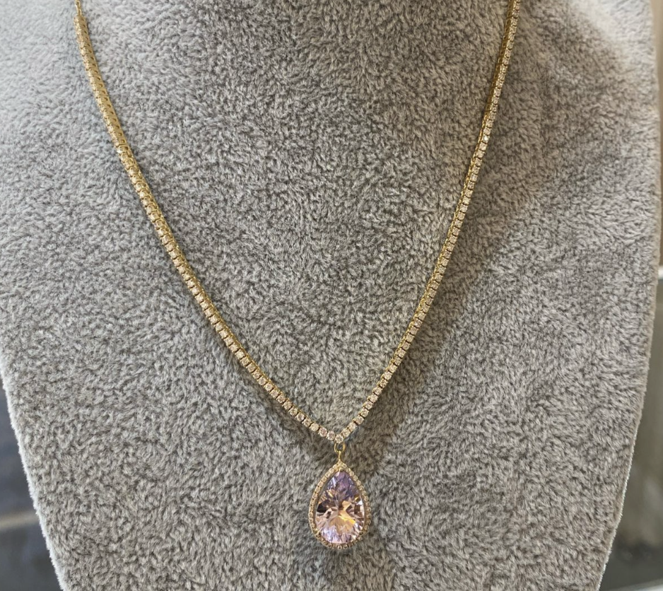TEAR DROP AMETHYST TENNIS