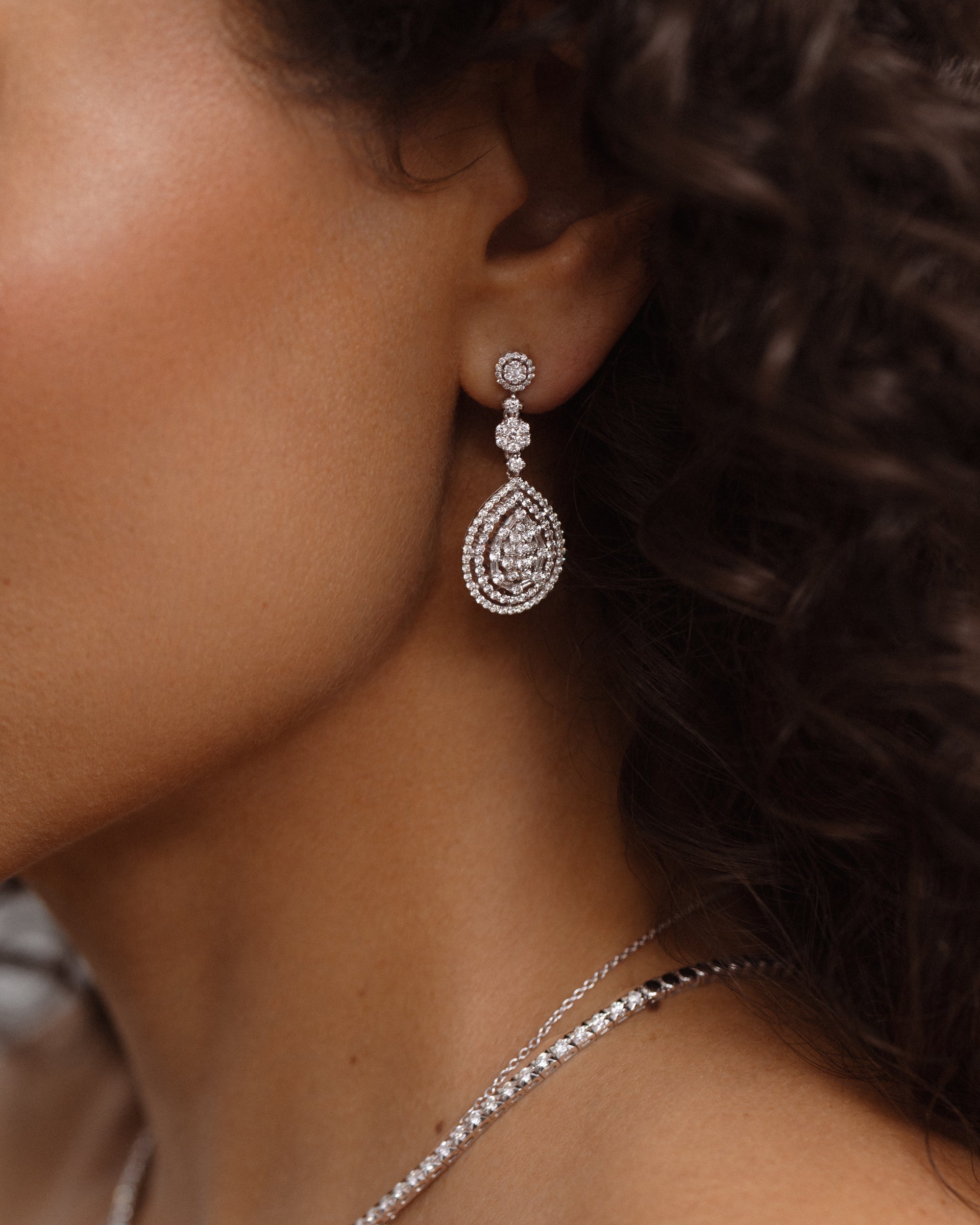 TEAR-DROP DIAMOND DANGLES