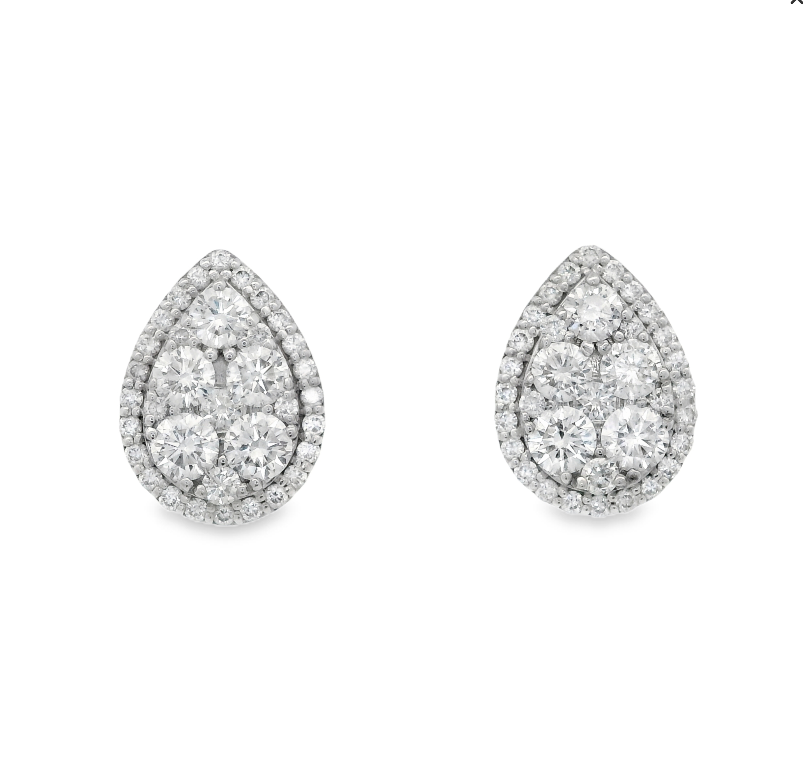 TEAR-DROP DIAMOND STUDS