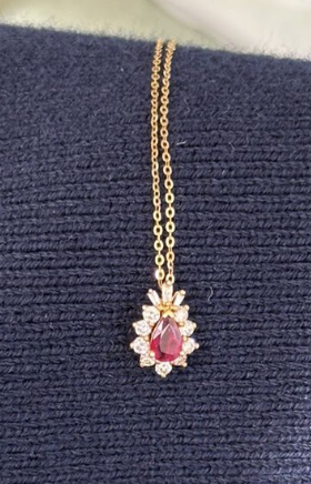 TEAR DROP RUBY PENDANT