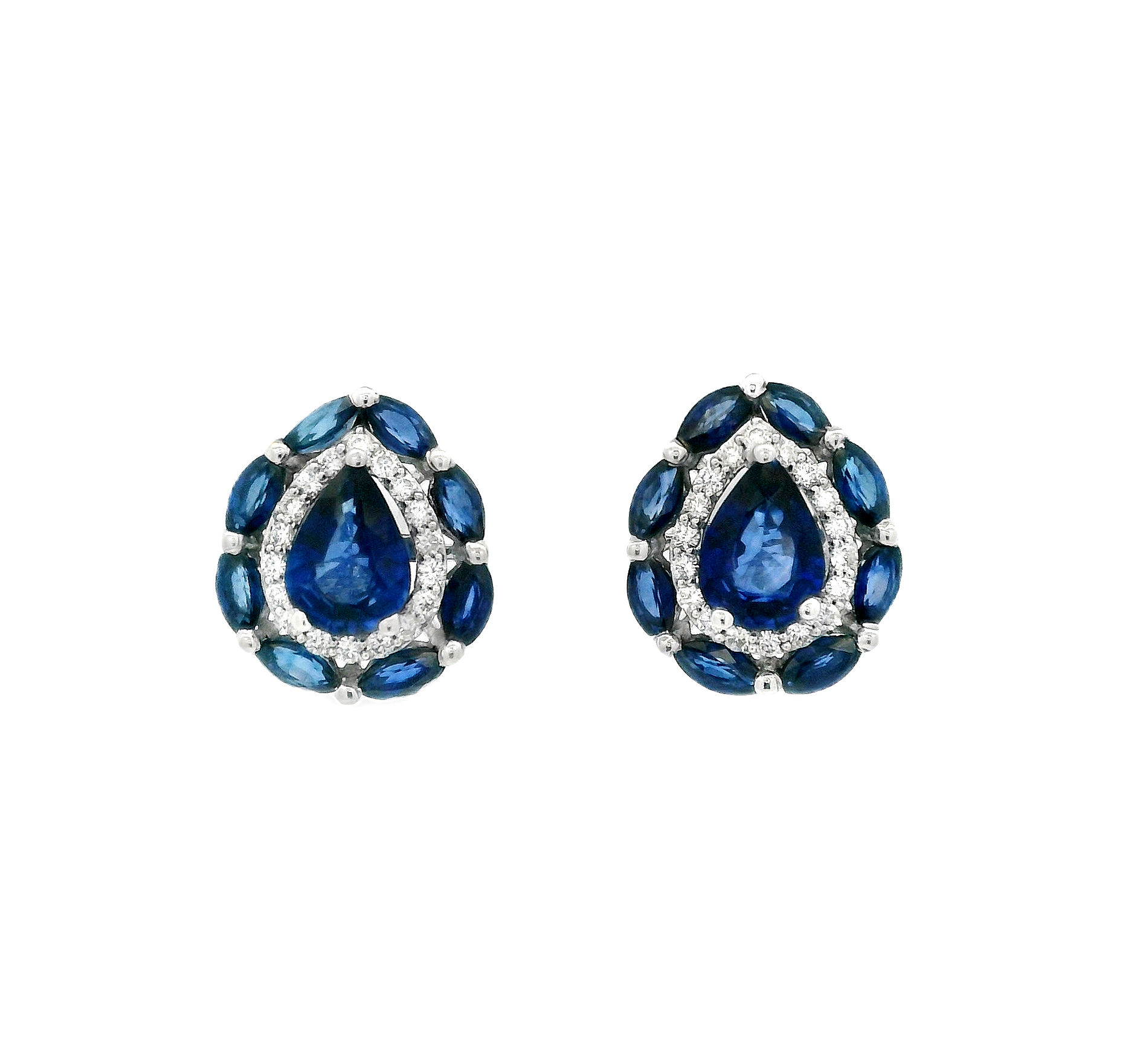 TEAR-DROP SAPPHIRE STUDS