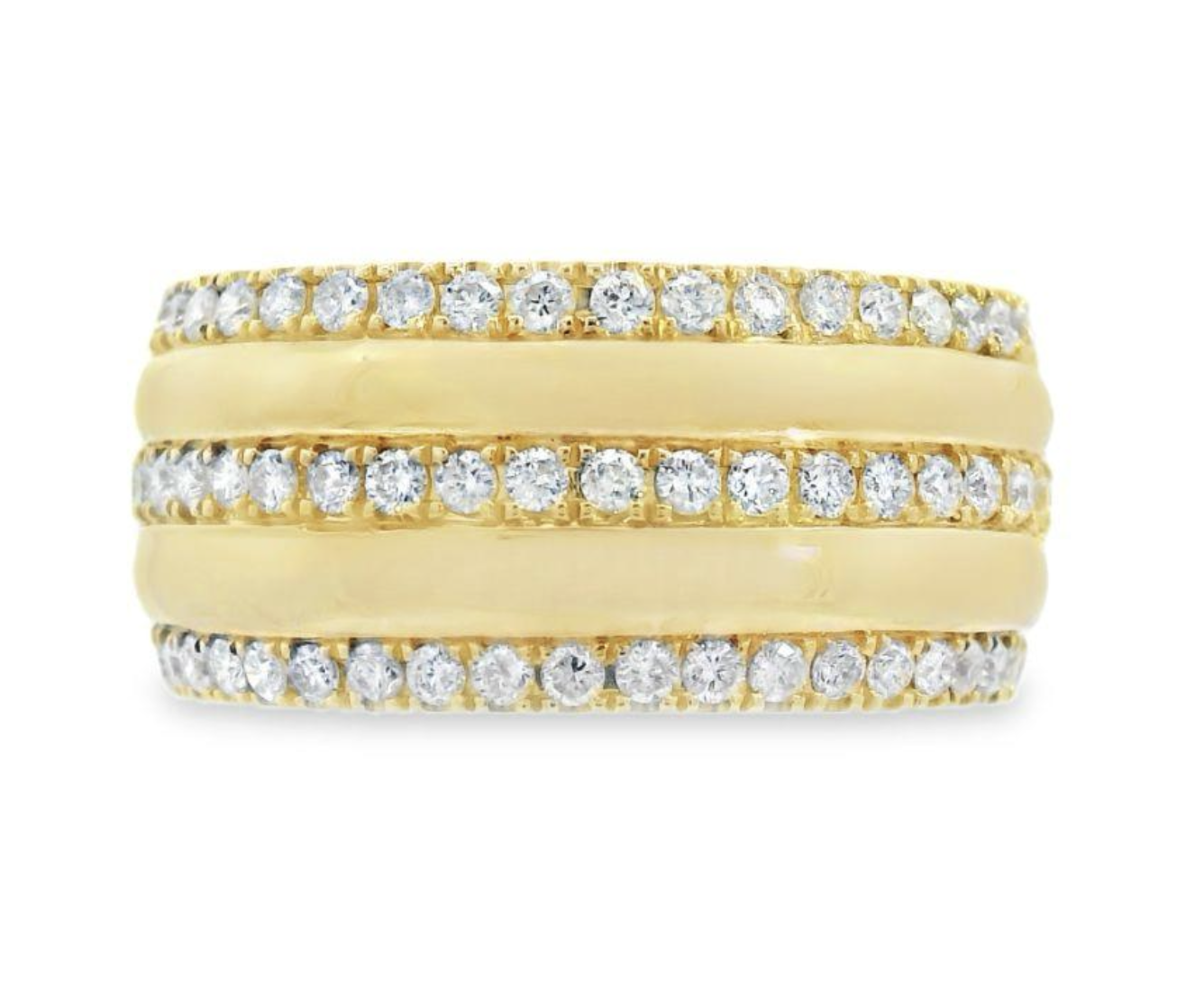 THREE ROW DIAMOND BAND