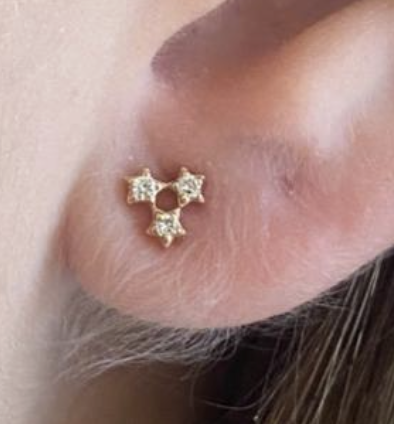 THREE STAR EARRINGS