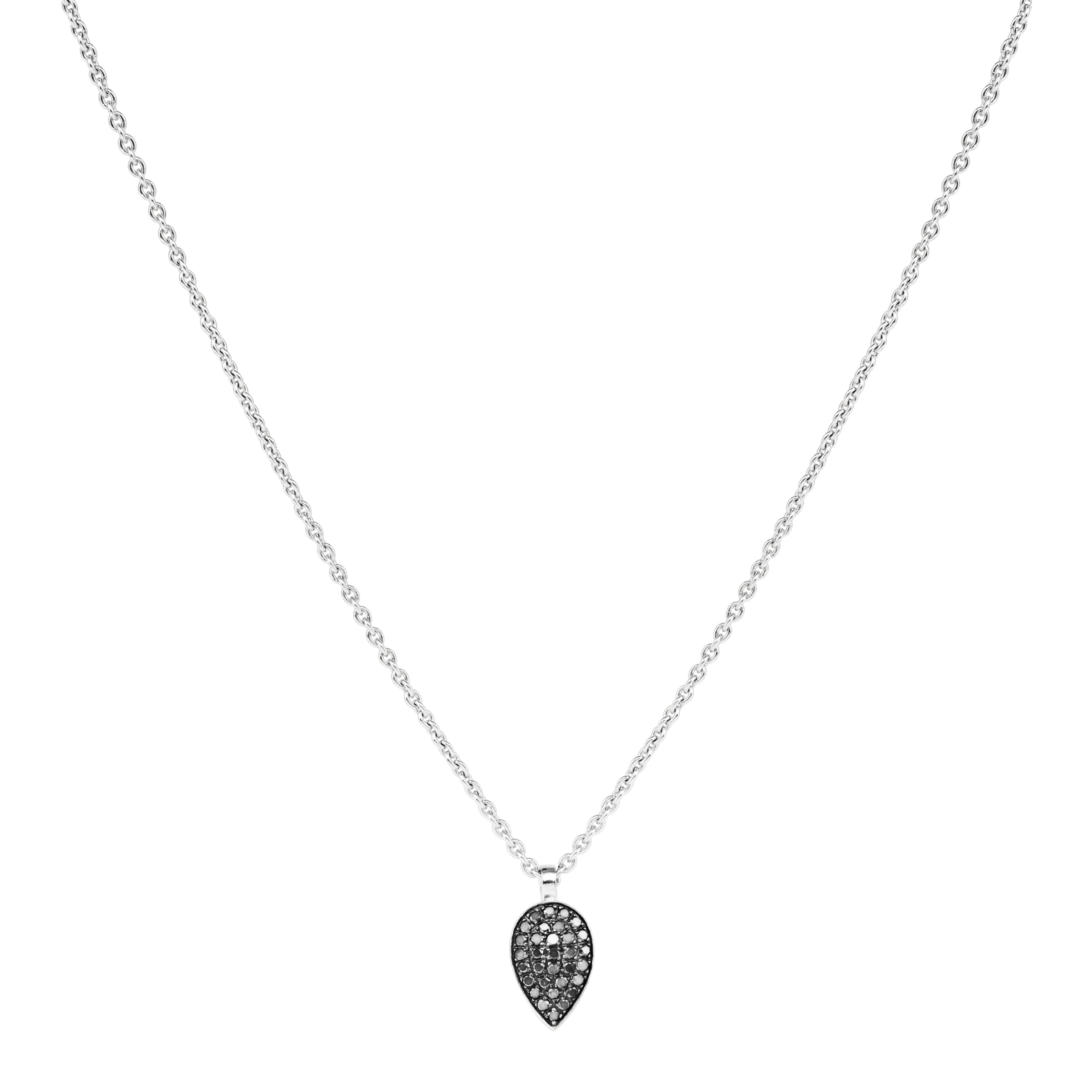 TWO-TONE DIAMOND TEARDROP NECKLACE
