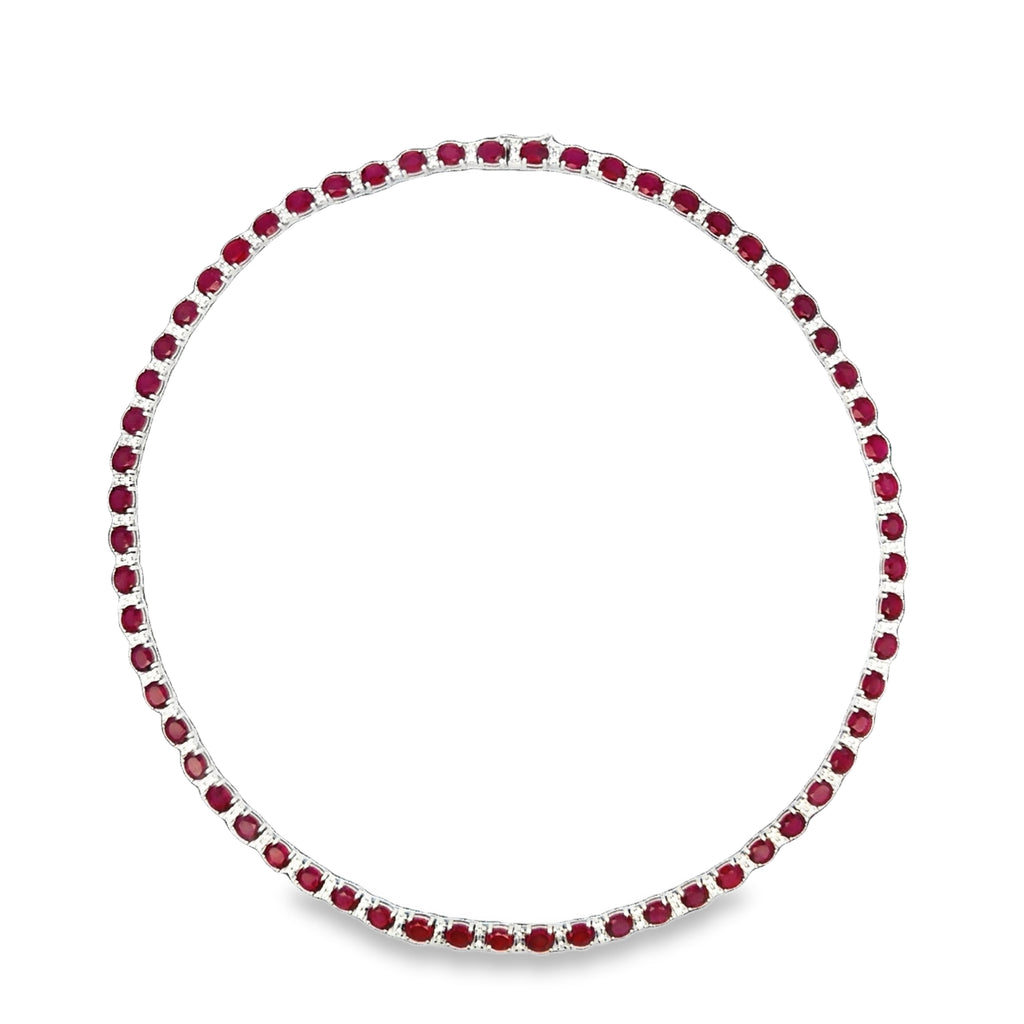 RUBY AND DIAMOND FULL NECKLACE