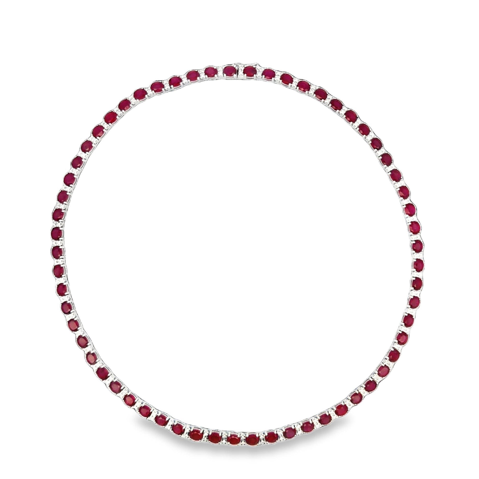 RUBY AND DIAMOND FULL NECKLACE