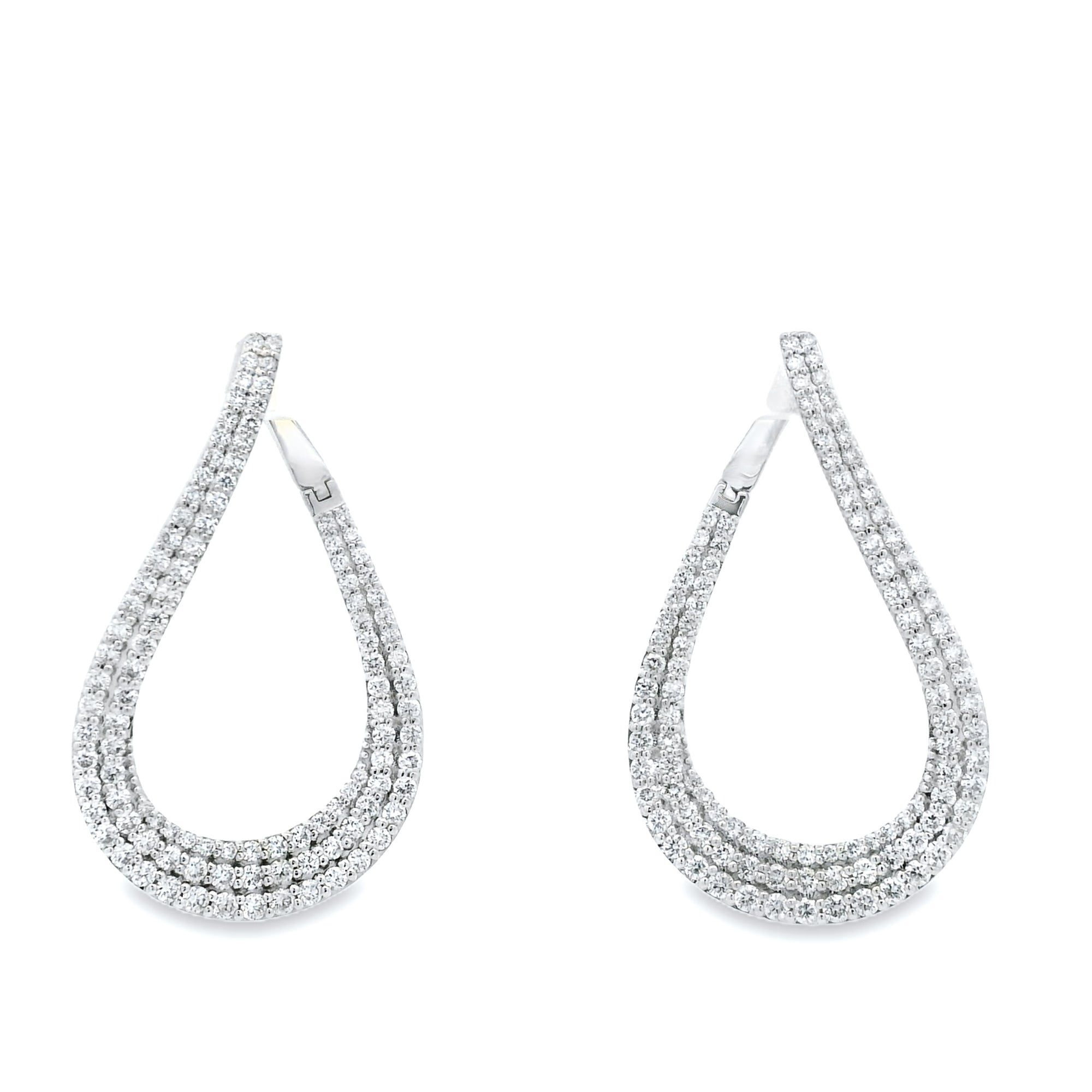 FRONT LOOP DIAMOND HOOPS