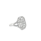 GEOMETRIC FLAT DIAMOND RING