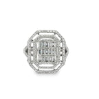 GEOMETRIC FLAT DIAMOND RING