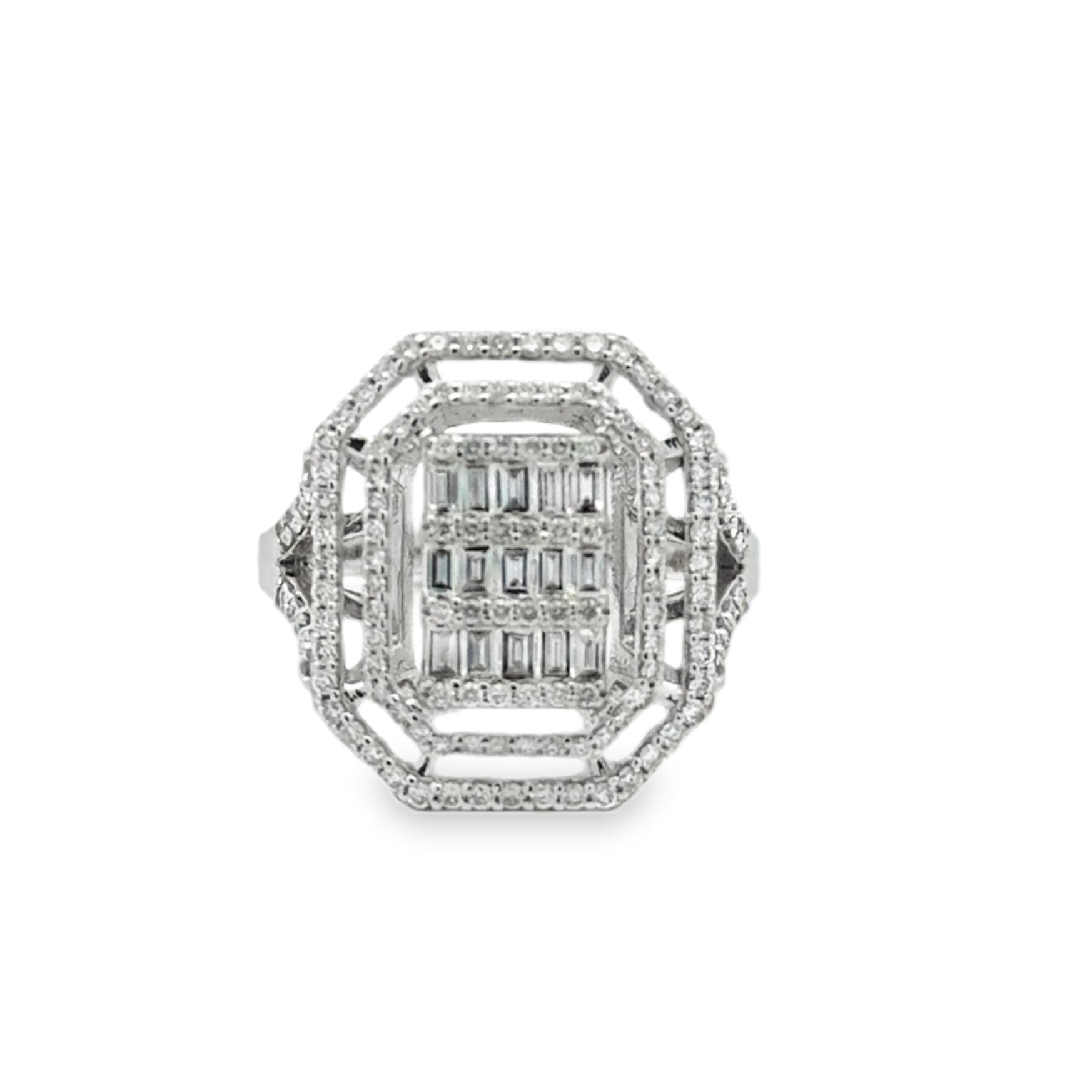 GEOMETRIC FLAT DIAMOND RING