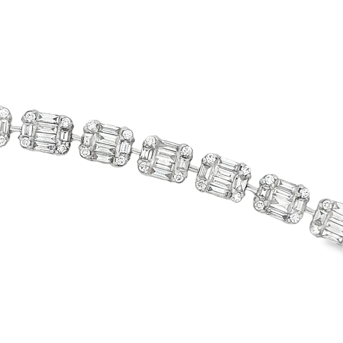 BAGUETTE ILLUSION RECTANGULAR BRACELET