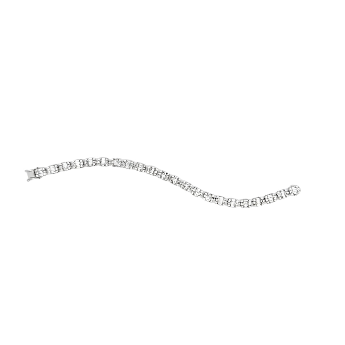 BAGUETTE ILLUSION RECTANGULAR BRACELET