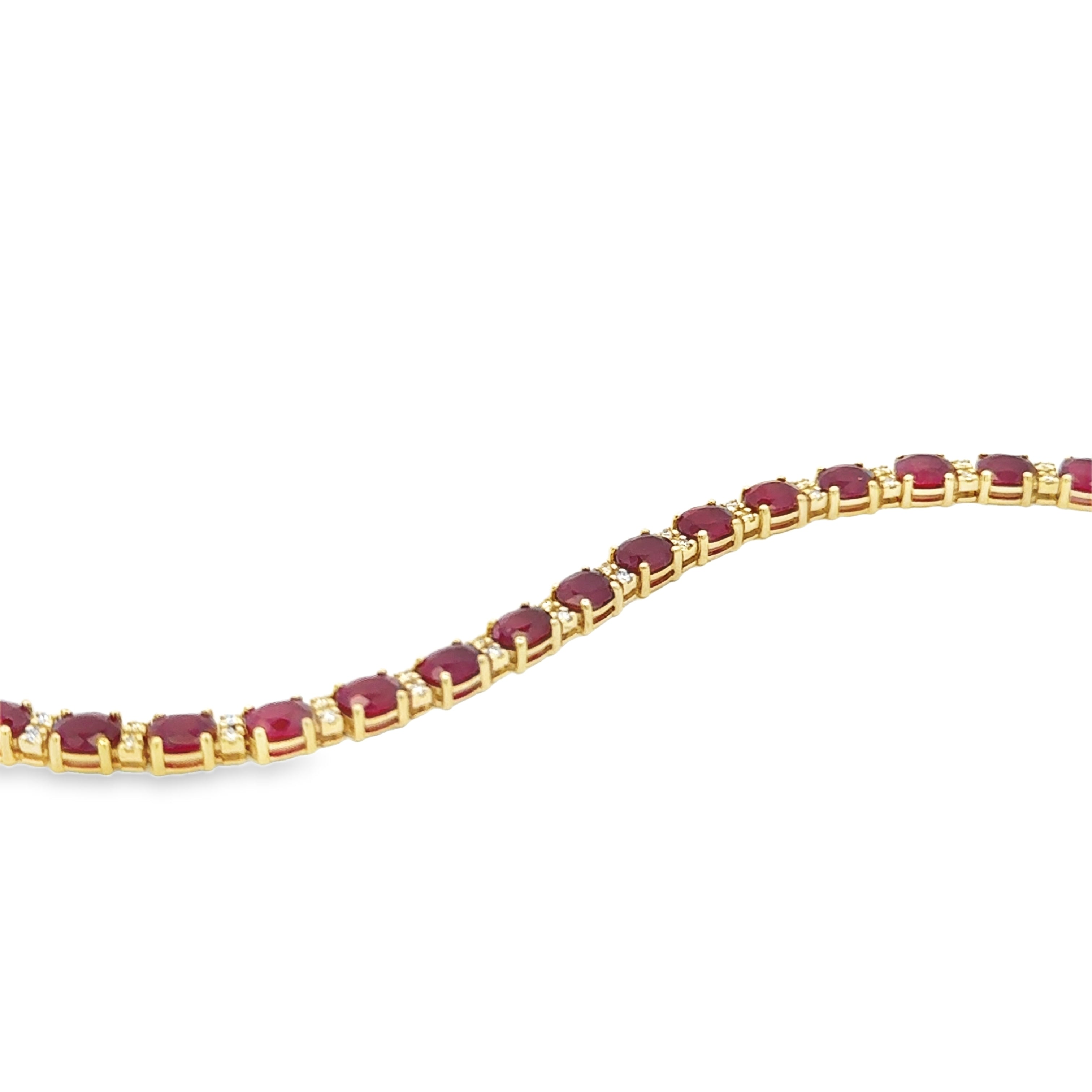 CLASSIC OVAL RUBIES AND DIAMONDS BRACELET