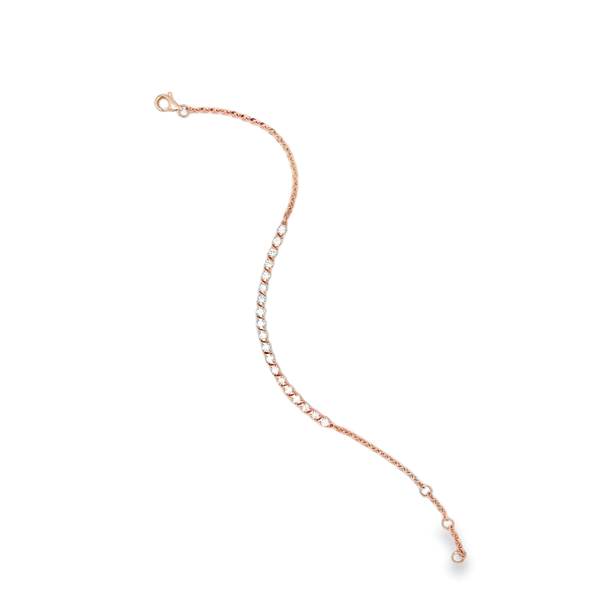 ROUND DIAMOND ADJUSTABLE TENNIS BRACELET
