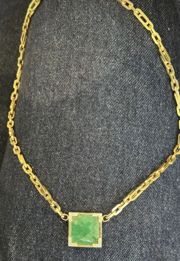 VINTAGE EMERALD NECKLACE