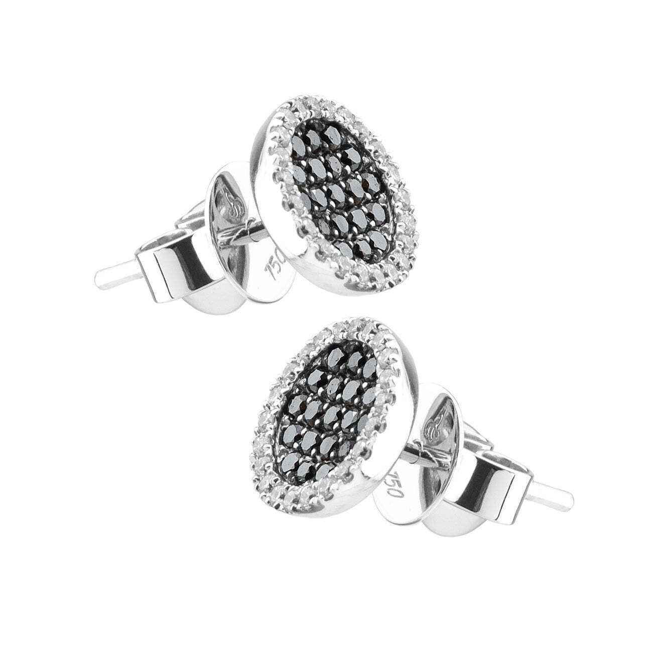 WHITE GOLD PLATE WITH BLACK DIAMONDS