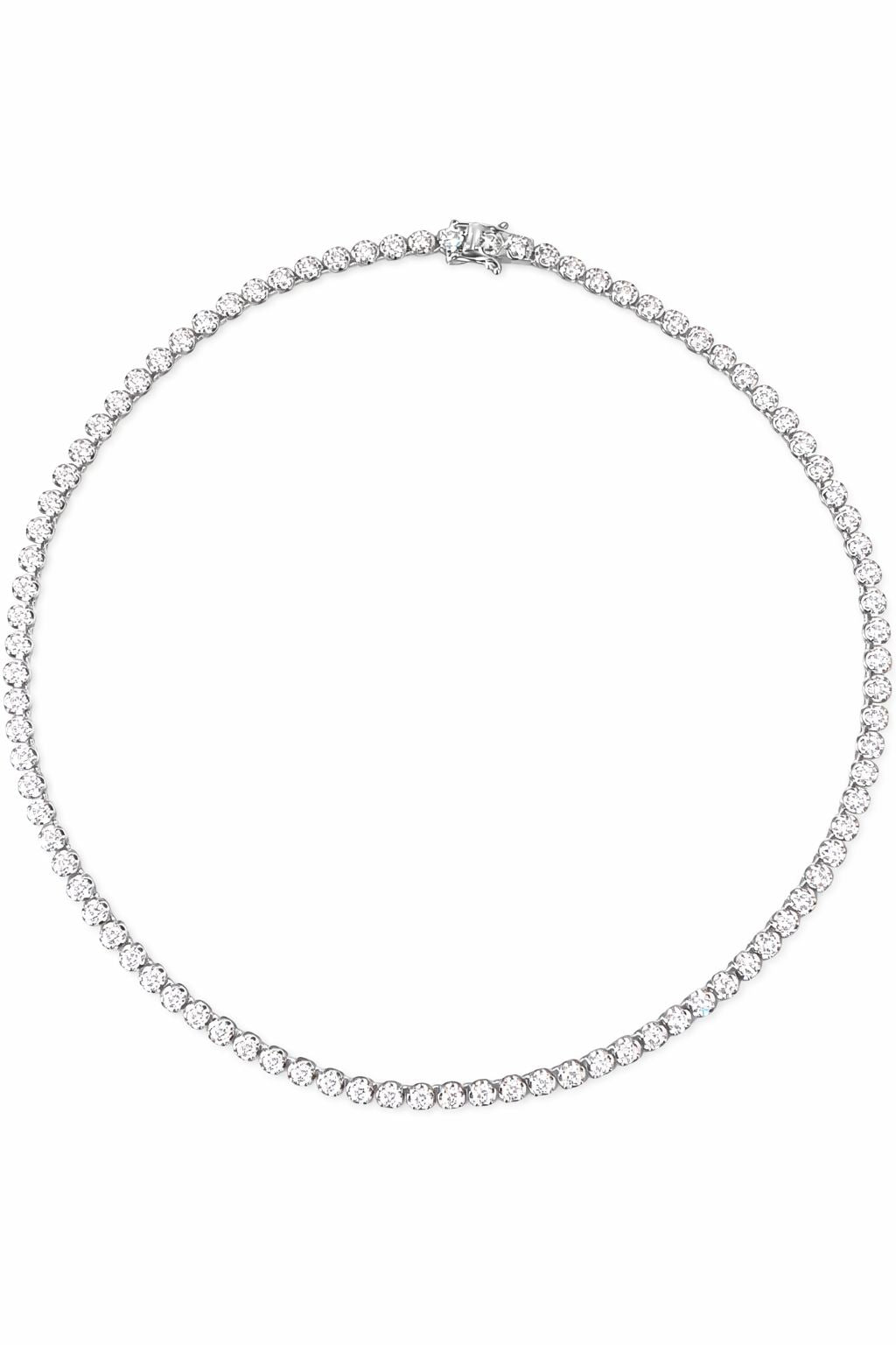 CLASSIC ROUNDED DIAMOND TENNIS NECKLACE