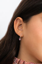 PINK SAPPHIRE HEART DANGLE