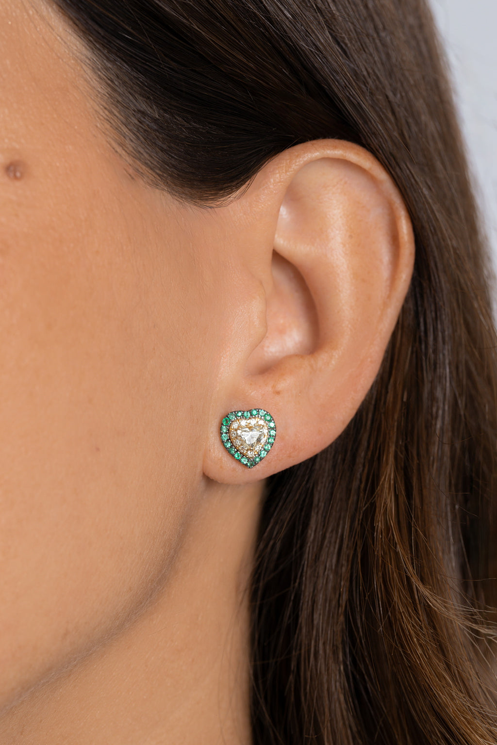 HEART DIAMOND MEDIUM STUDS