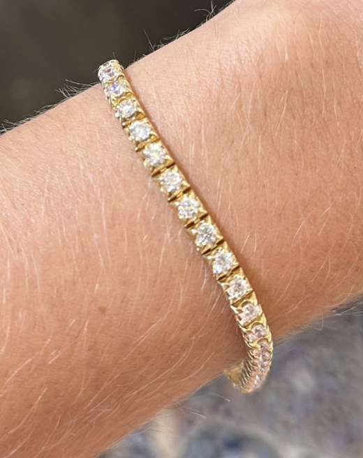 YELLOW GOLD TENNIS BRACELET