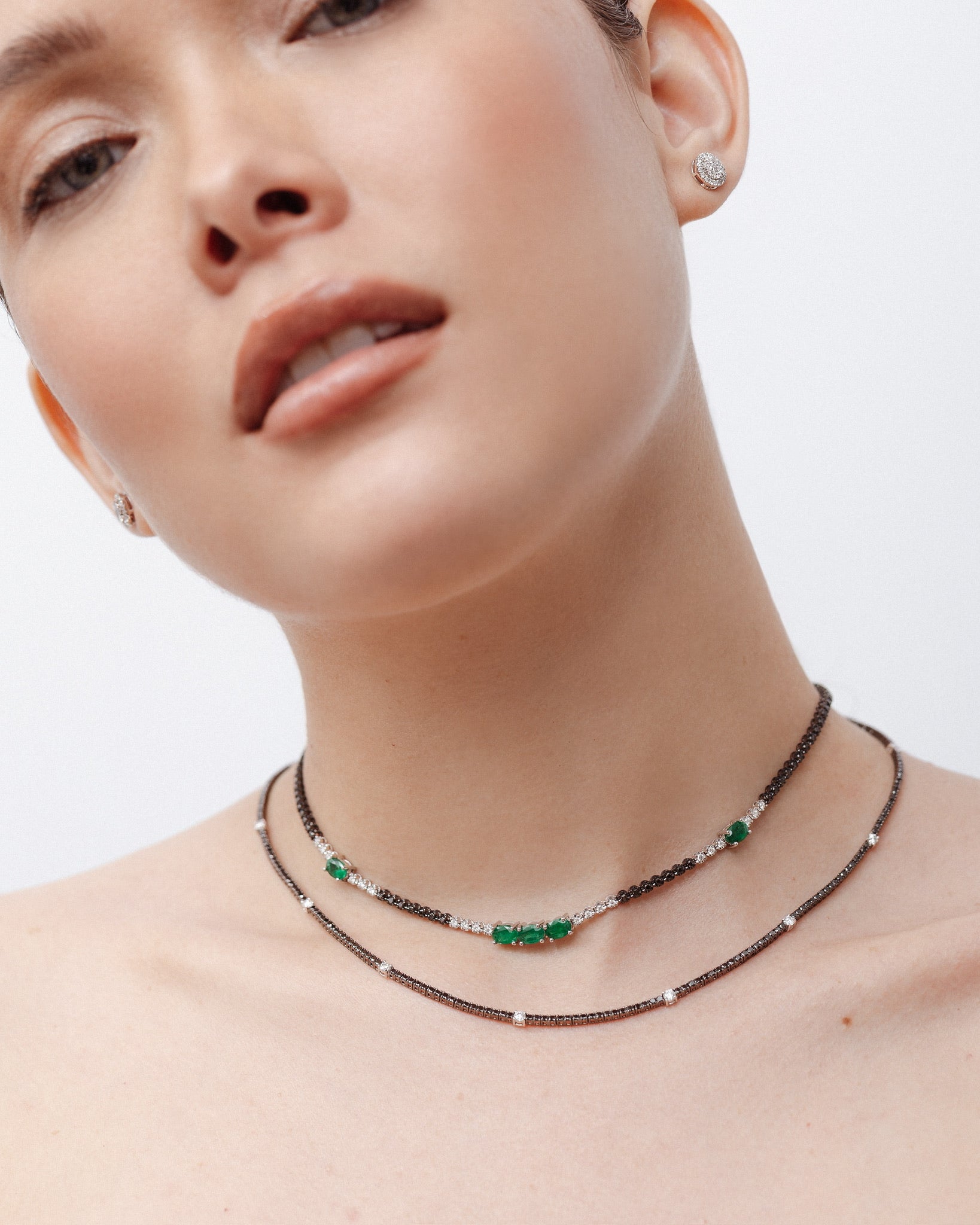 NOIR TENNIS NECKLACE