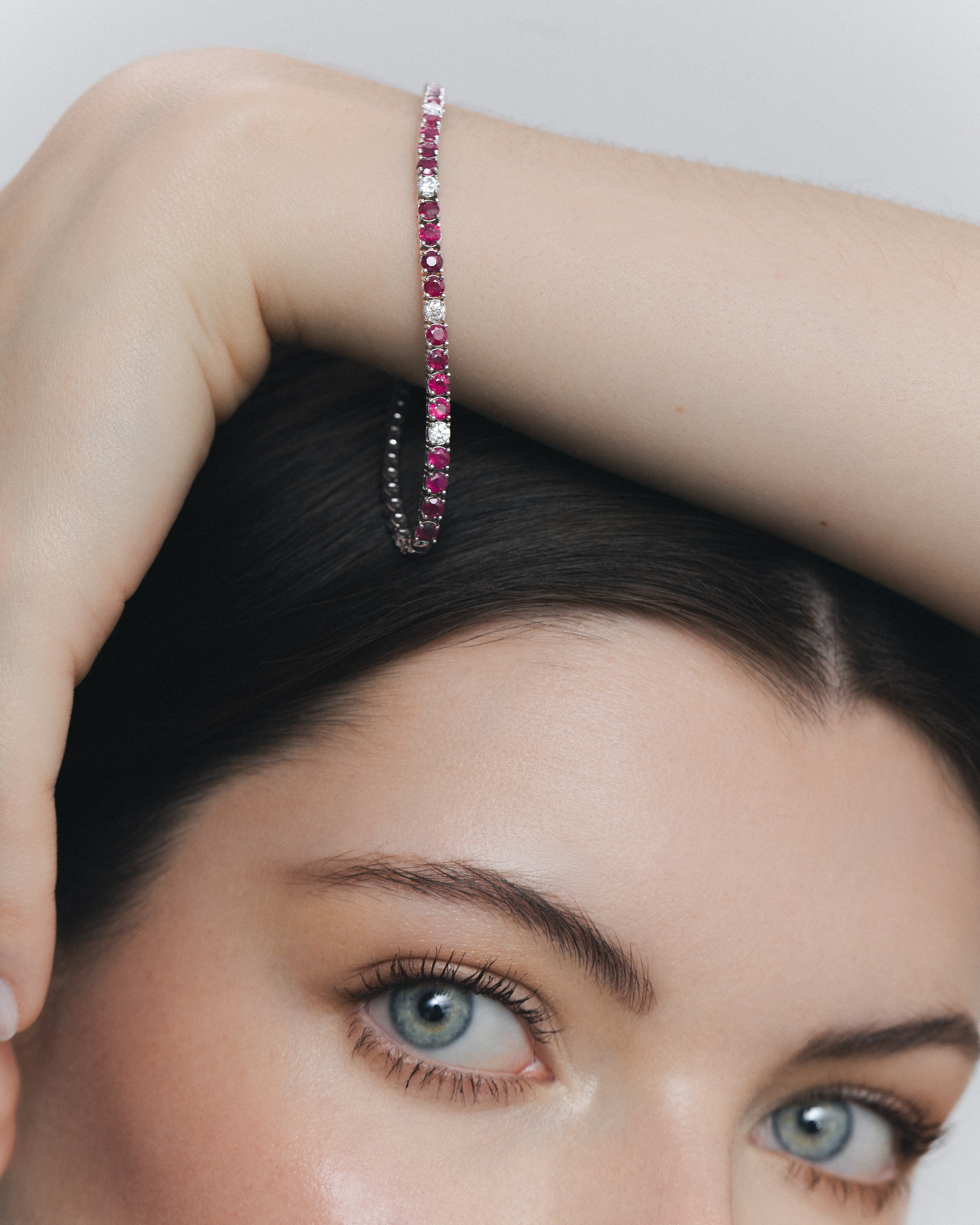 RUBY AND DIAMOND TENNIS BRACELET