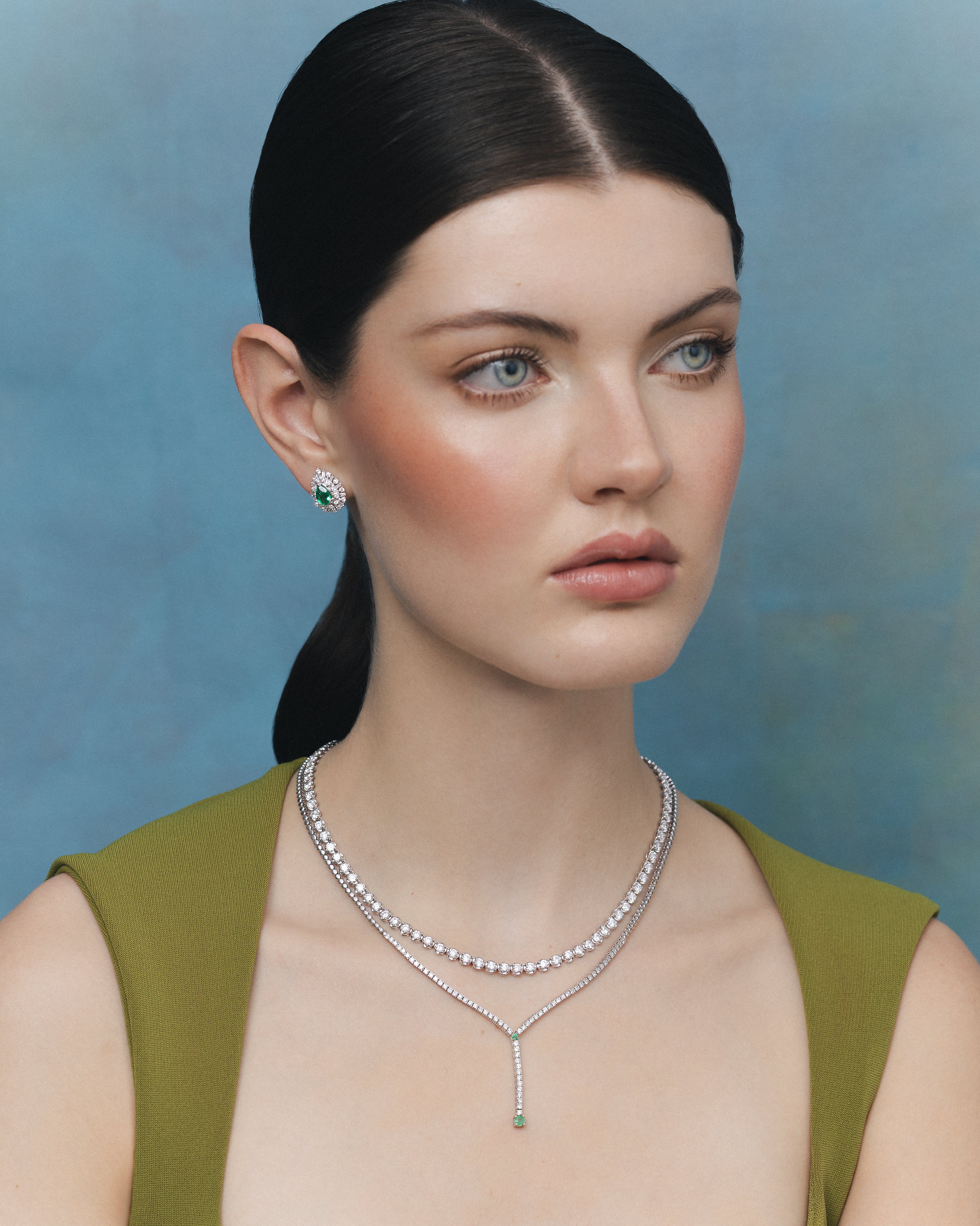 CLASSIC ROUNDED DIAMOND TENNIS NECKLACE