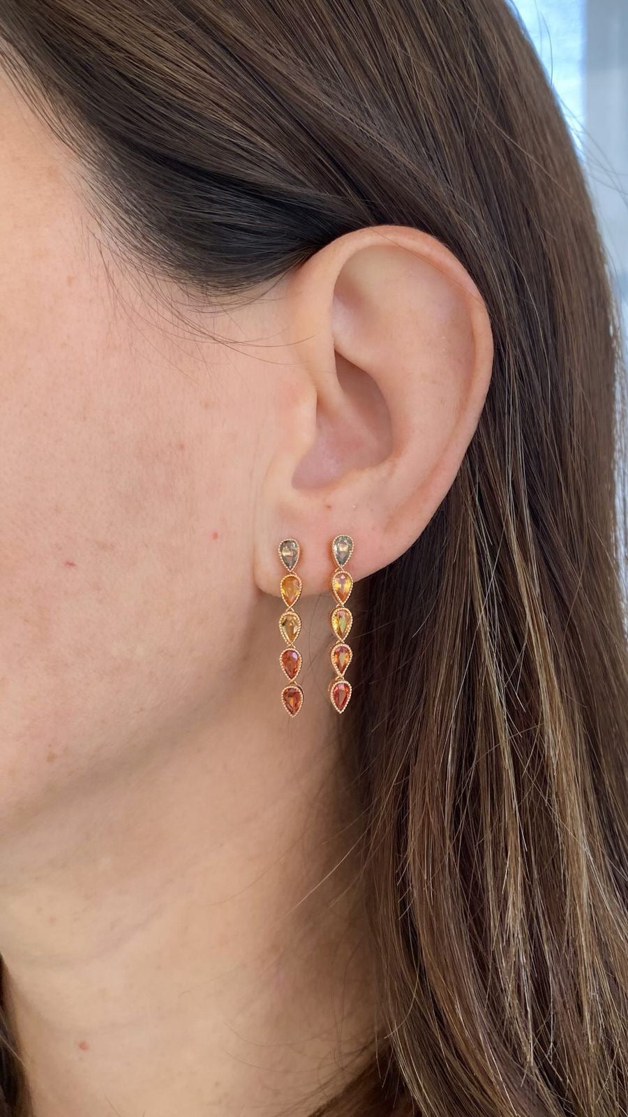 SAPPHIRE DROPS LONG EARRINGS