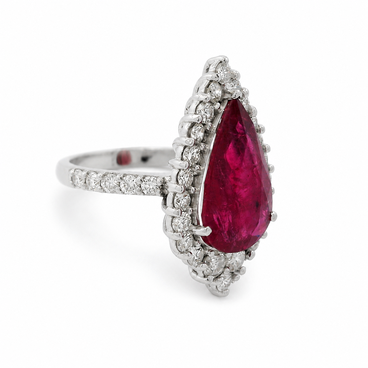 TEAR DROP RUBY RING
