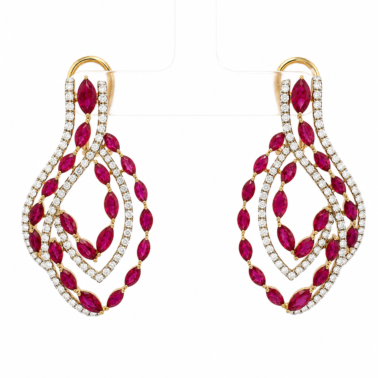 CRIMSOM CASCADE EARRINGS