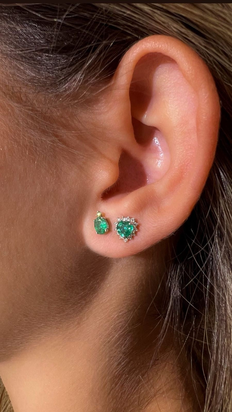 HEARTED EMERALD PIERCING