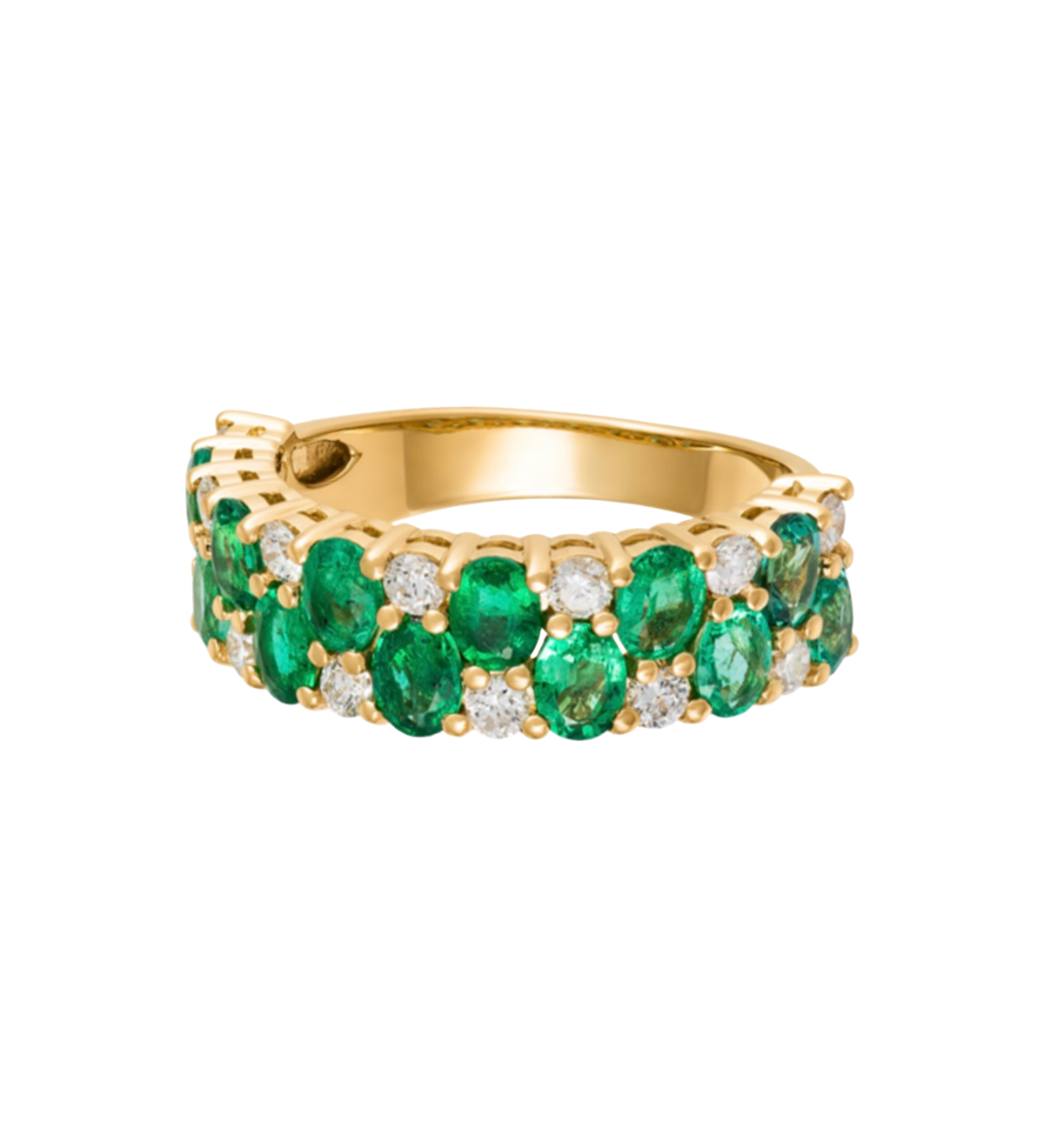 OVAL EMERALD BAND
