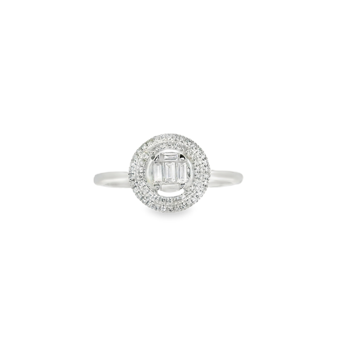 HALO BAGUETTE RING