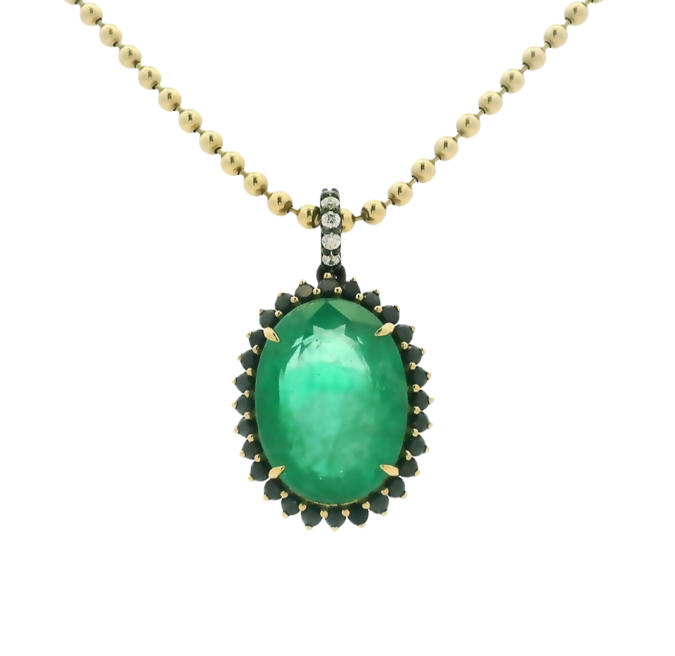 OVAL EMERALD PENDANT